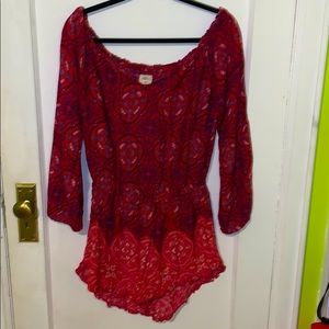O’Neill Red Printed Romper